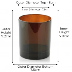 Candle Shack 30cl Lotti Candle Glass - Amber - The Fox (box Of 10) What's New