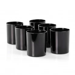 Candle Shack 30cl Lotti Candle Glass - Externally Black Gloss (box Of 6)