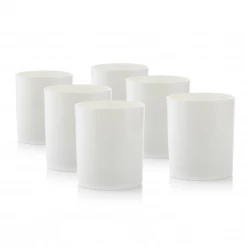 Candle Shack 30cl Lotti Candle Glass - Externally White Gloss (box Of 6)