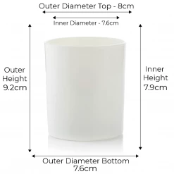 Candle Shack 30cl Lotti Candle Glass - Externally White Gloss (box Of 6) 5 Candle Shack 30cl Lotti Candle Glass - Externally White Gloss (box Of 6)