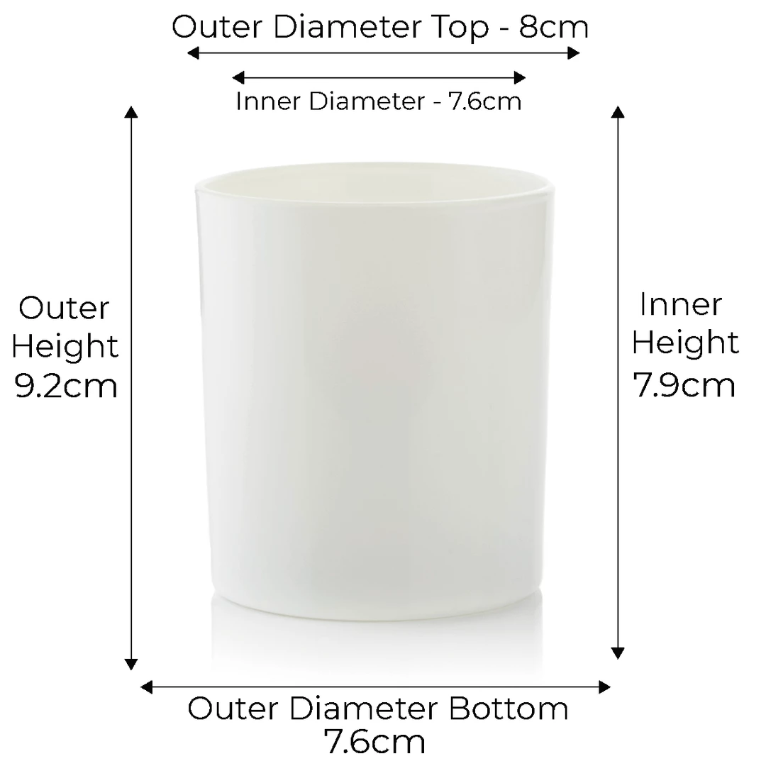 Candle Shack 30cl Lotti Candle Glass - Externally White Gloss (box Of 6) 3 Candle Shack 30cl Lotti Candle Glass - Externally White Gloss (box Of 6)
