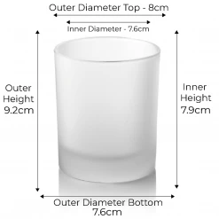 Candle Shack 30cl Lotti Candle Glass - Frosted Finish (box Of 10) What's New