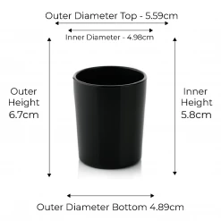 Candle Shack 9cl Lauren Candle Glass - Externally Black Gloss (box Of 10) What's New