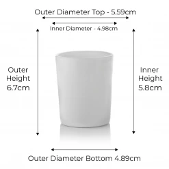 Candle Shack 9cl Lauren Candle Glass - Externally White Gloss (box Of 10) What's New