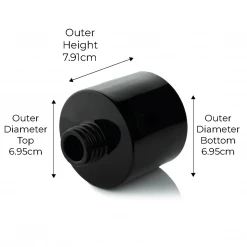 Candle Shack What's New 100ml Squat Circular Diffuser Bottle - Gloss Black (box Of 10)