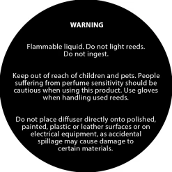 Candle Shack 50mm Black Diffuser Safety Label What's New