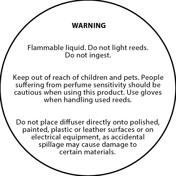 Candle Shack What's New 50mm White Diffuser Safety Label 1 Candle Shack What's New 50mm White Diffuser Safety Label