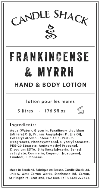 Candle Shack Hand & Body Lotion - Frankincense & Myrrh What's New 1 Candle Shack Hand & Body Lotion - Frankincense & Myrrh What's New